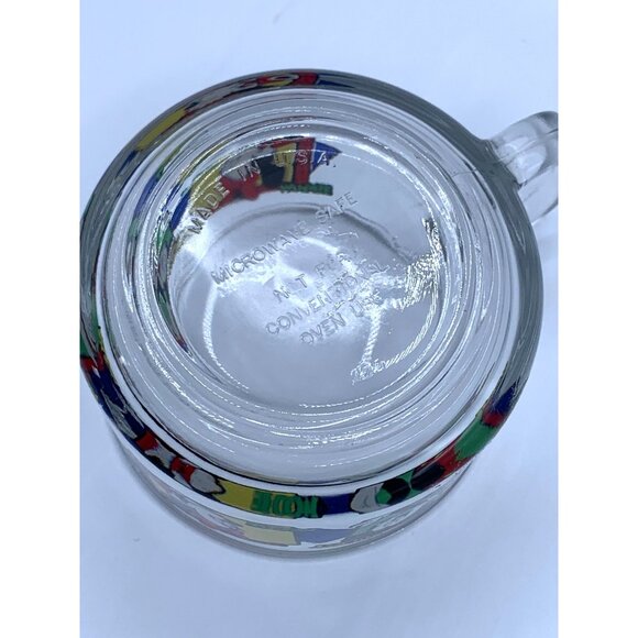 Vintage Disney Mickey and Minnie Mouse Glass Mug soup 3 Inch Diameter Made in US - Picture 5 of 8